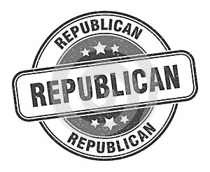 republican stamp. republican round grunge sign.