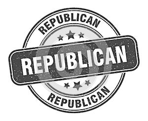 republican stamp. republican round grunge sign.