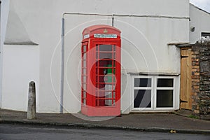 Repurposed telephone kiosk on Isle of Man