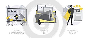 Reputation management abstract concept vector illustrations.