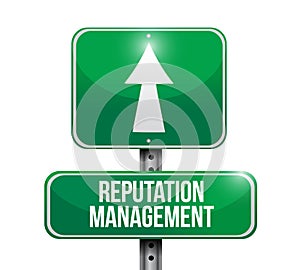 reputation management road sign illustration