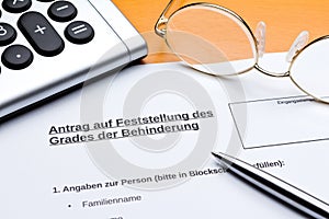 Request classification disability level german photo