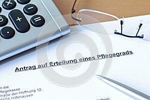 Request evaluation nursing care needs german photo