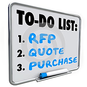 Request for Proposal RFP Quote Purchase To Do List Dry Erase Boa photo