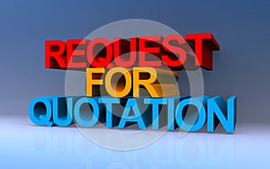 Request for quotation on blue