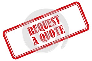 Request a quote stamp on white