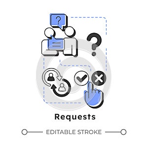 Requests modern linear concept icon