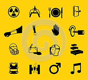 Required Personal Protective Equipment (PPE) Symbol,Safety Icon