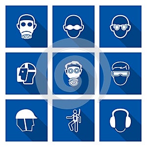 Required Personal Protective Equipment (PPE) Symbol,Safety Icon