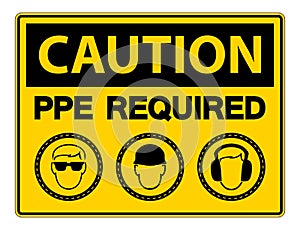 Required Personal Protective Equipment (PPE) Symbol,Safety Icon,Vector illustration