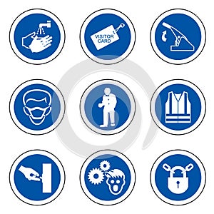 Required Personal Protective Equipment (PPE) Symbol,Safety Icon,Vector Illustration