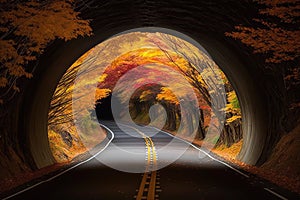 Rerolling Maple Leaf Tunnel. travel during the autumn leaves change color taking pictures with Momiji Kairo