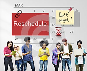 Reschedule Calendar Plan Planning Organizer Concept