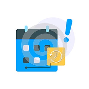 time or date reschedule concept