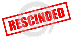 Rescinded vector red imprint