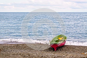 Rescue boat on the beach