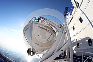 Rescue boat on a passenger ship