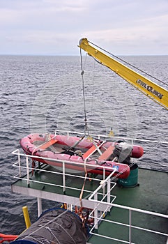 Rescue boat put on stand by for emergency