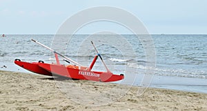 Rescue boot on italian coast