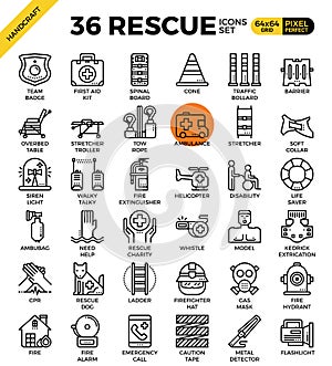 Rescue concept icons