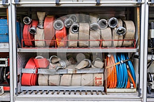 Rescue and firefighting truck equipment