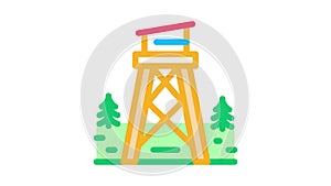 rescue forest tower Icon Animation