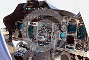 Rescue helicopter cockpit
