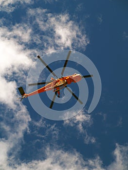 Rescue Helicopter in flight