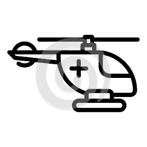 Rescue helicopter icon outline vector. Air search