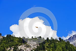 Rescue Helicopter in Italian Alps