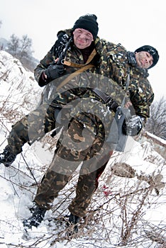 Rescue of injured of soldier