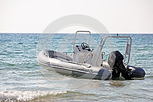 The Rescue motor boat at the seaside