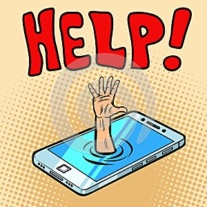 Rescue by phone. Helping hand