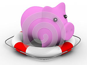 Rescue of pink pig