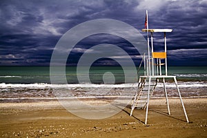 Rescue station for lifeguards, Senigallia, Italy