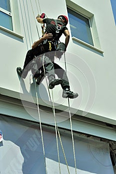 Rescue team in action