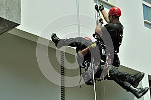 Rescue team in action