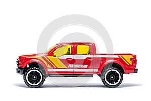 Rescue Toy  Car on White Background