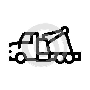 Rescue truck icon vector outline symbol illustration