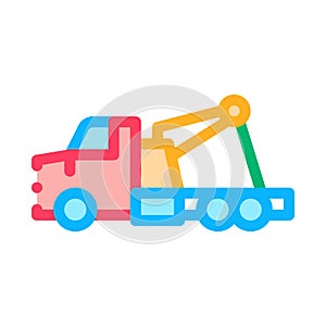 Rescue truck icon vector outline symbol illustration