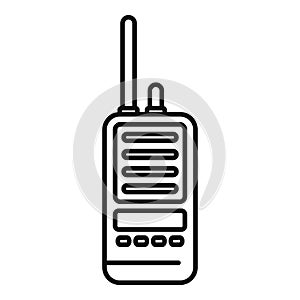 Rescue walkie talkie icon outline vector. Radio transceiver