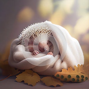Rescued baby hedgehog hog