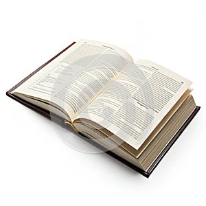 Research book isolated on white background