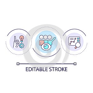 Research conclusion loop concept icon