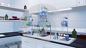 Research equipment in medical science laboratory