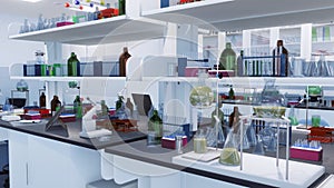 Research equipment in modern science medical lab