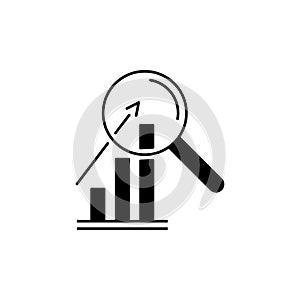 Research icon, analyze business sign
