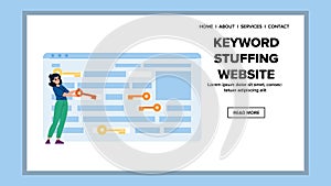 research keyword stuffing website vector