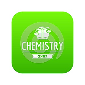 Research lab icon green vector