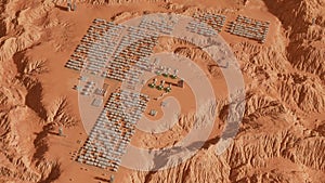 research laboratories and bases on the planet Mars